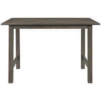 TOPMAX Farmhouse Wood Dining Table for 4, Kitchen Table for Small Places, Gray