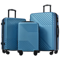 Hardshell Luggage Sets 3 Piece double spinner 8 wheels Suitcase with TSA Lock Lightweight 20''24''28''