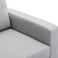 4 Seat Module Sectional Sofa Couch With 2 Ottoman,Seat Cushion and Back Cushion Removable and Washable,Light Grey