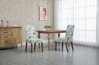 Cover Removable Interchangeable and Washable Taupe Cashew Fabric Upholstered Parsons Chair with Solid Wood Legs 2 PCS