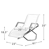 Melas Outdoor Patio 59.7" Long Folding Reclining Single Chaise