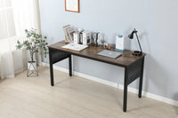 55✖24 inches home office desk workstation with metal decorative panel BLACK