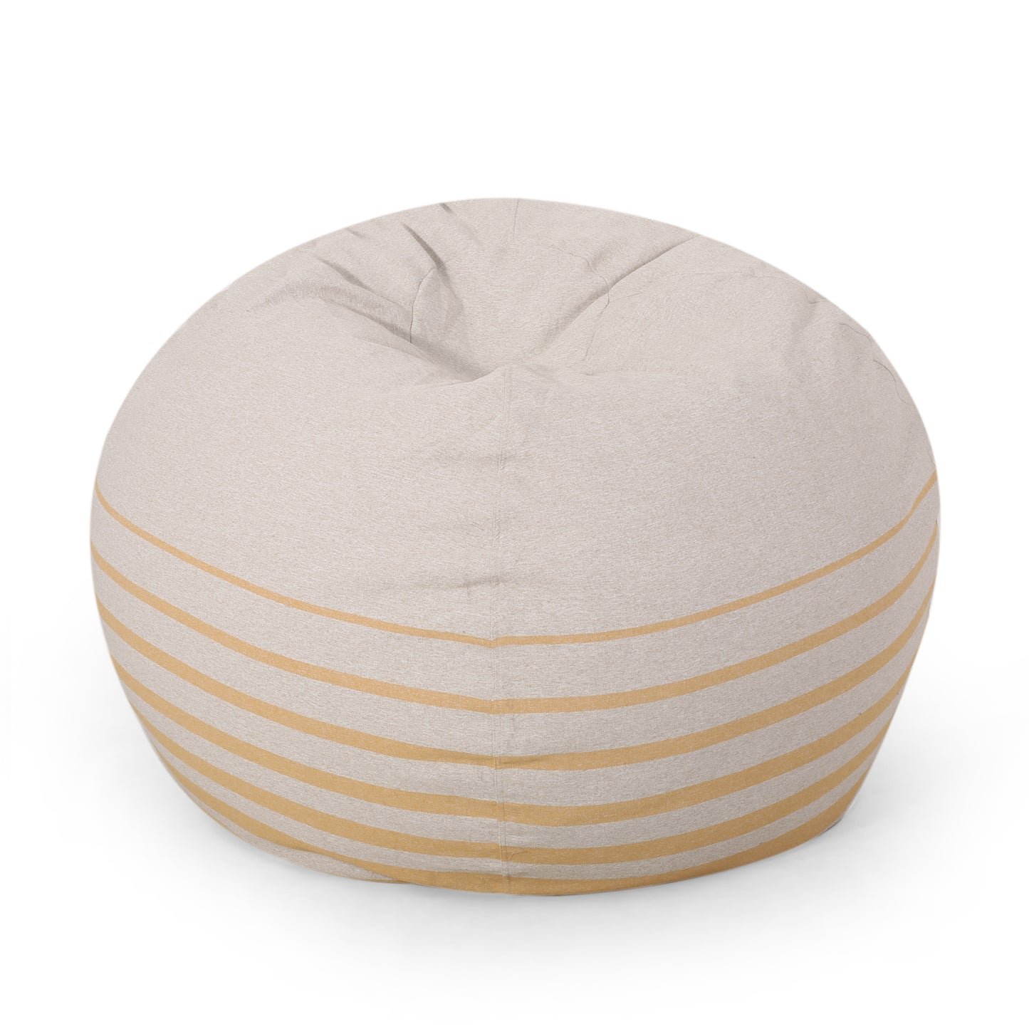 Hudgeons Boho 5 Foot Striped Bean Bag, Natural and Yellow