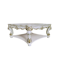 ACME Vendome Coffee Table (Square), Antique Pearl Finish LV01526