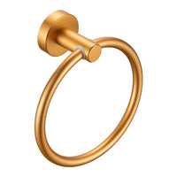 Towel Ring Golden Gold, Bath Hand Towel Ring Thicken Space Aluminum Round Towel Holder for Bathroom