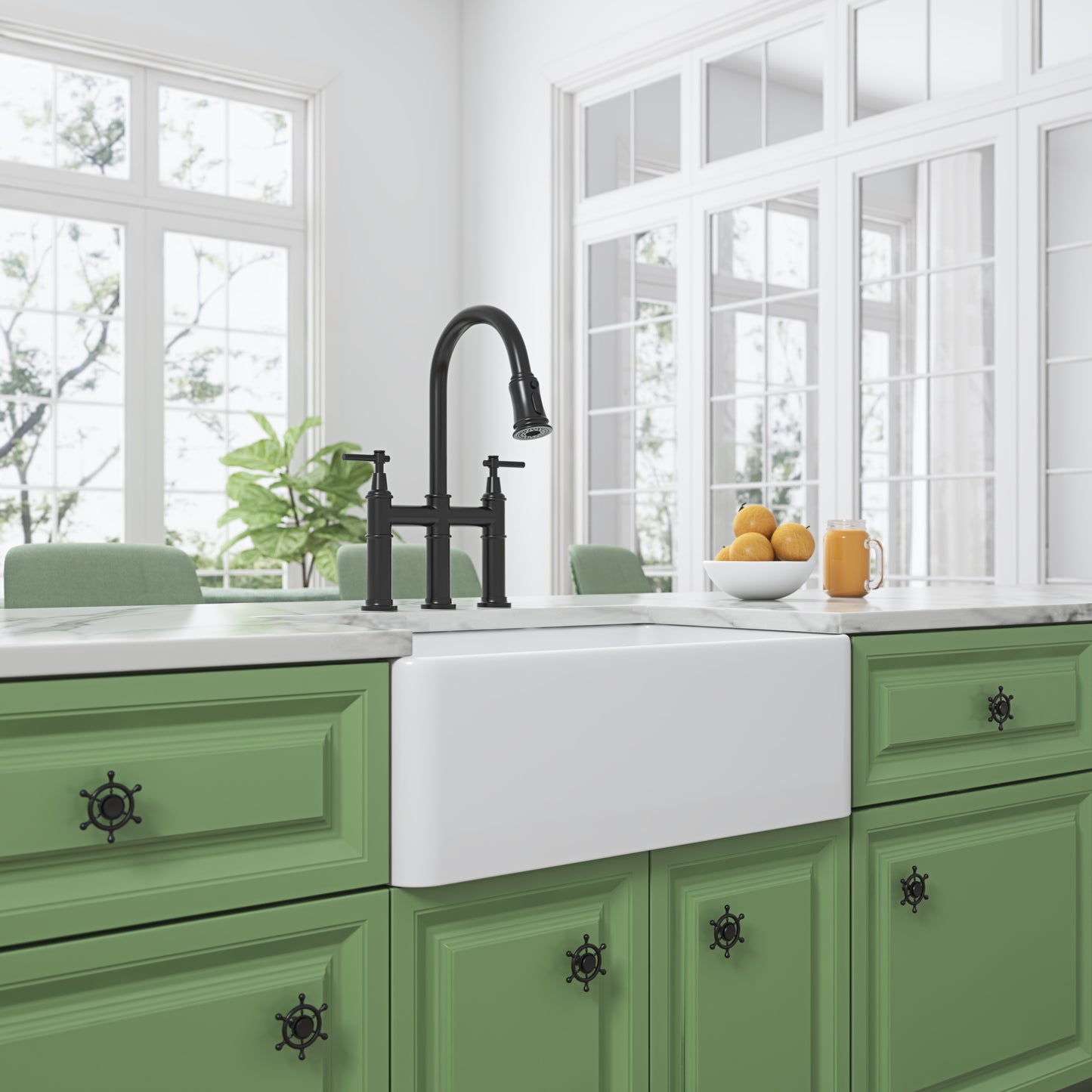 Farmhouse/Apron Front White Ceramic Kitchen Sink