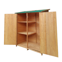 XWT011 WOODENSHED Natural for backyard garden big Tool storage Flat roof tool room