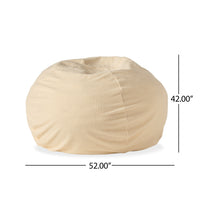 Mead Shearling 5 Ft. Bean Bag, Cream