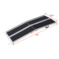 wheel chair ramp 6ft ,aluminium threhold ramp,Portable and Foldable, 600 Pound Capacity, Non-Skid Surface, Two Separate Pieces, for Home, Steps, Stairs, Doorways