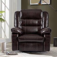 Breathable Leather Massage Recliner Chair, Manual Living Room Reclining Sofa