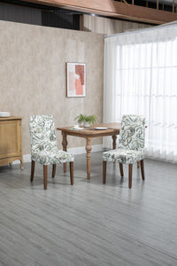 Cover Removable Interchangeable and Washable Taupe Cashew Fabric Upholstered Parsons Chair with Solid Wood Legs 2 PCS