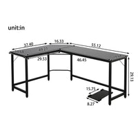 High quality safe and environmentally friendly office home school Black L-shaped corner desk