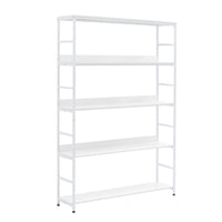 [VIDEO] 5-Tier Home Office Bookcase Open Bookshelf Storage Large 5 Shelf Bookshelf Furniture with Metal Frame, White