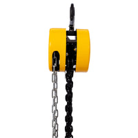 Chain hoist 2200lbs 1T capacity 10ft wIth 2 heavy duty hooks,Manual chain hoist steel construction,Yellow