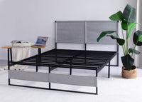 V4 Metal Bed Frame 14 Inch Queen Size with Headboard and Footboard, Mattress Platform with 12 Inch Storage Space