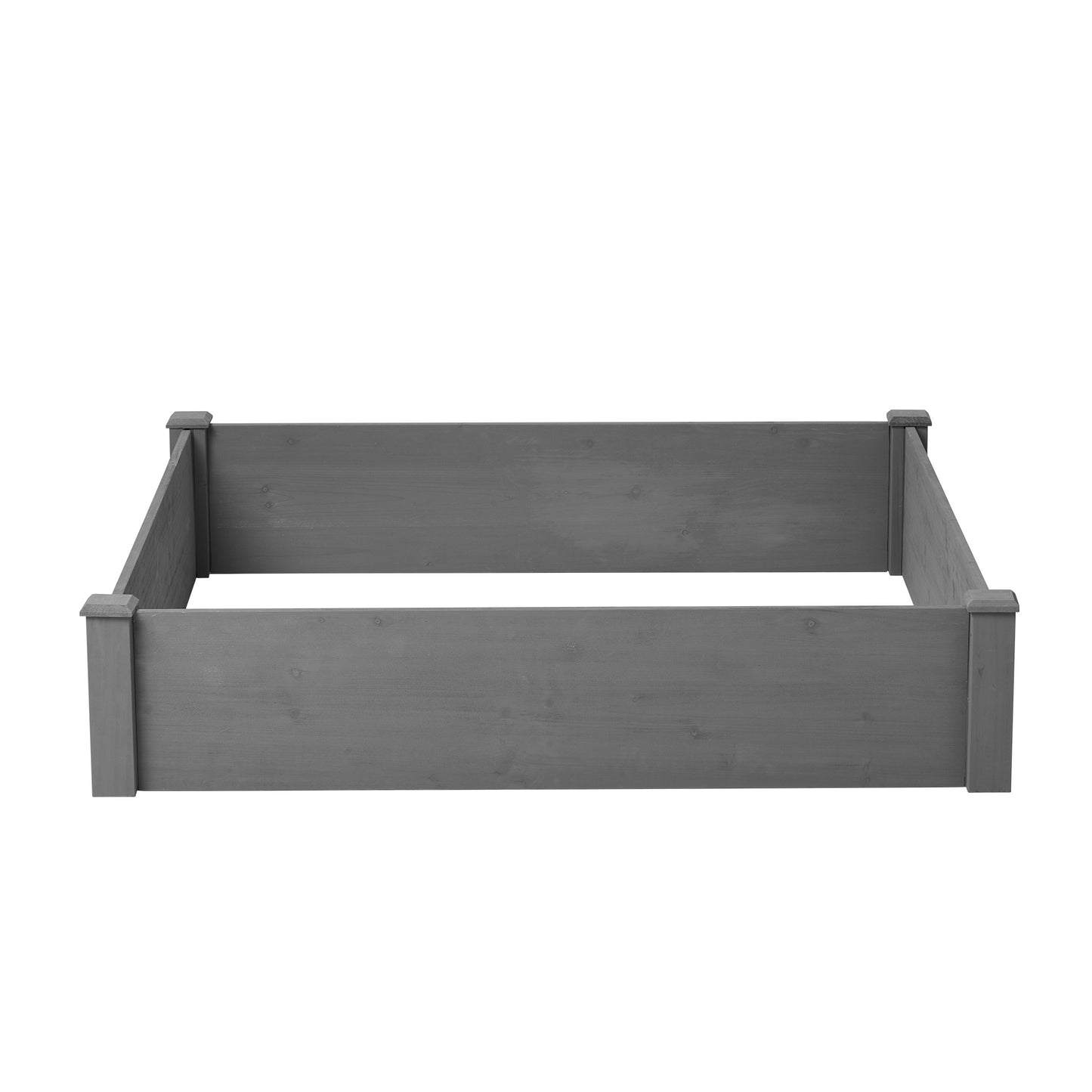 Raised Garden Bed 48x48x10'', Outdoor Wood Planter Box Over Floor, Tool-Free Assembly