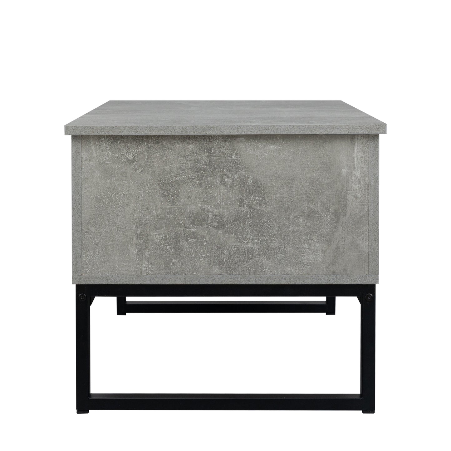 Alloylegs coffee table,Computer deskGametable furniture decoration,open storage,around the lifting table top and hidden compartment,elevatortable for dining room color light gray withSandstone texture