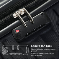 Luggage Expandable 3 Piece Sets ABS Spinner Suitcase Built-In TSA lock 20 inch 24 inch 28 inch