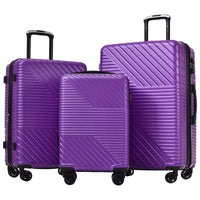 Hardshell Luggage Sets 3 Piece double spinner 8 wheels Suitcase with TSA Lock Lightweight 20''24''28''