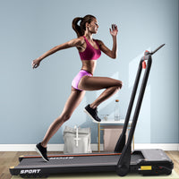 2.5HP Horizontally Foldable Electric Treadmill Motorized Running Machine ,Black