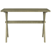 TOPMAX Farmhouse Rustic Wood Kitchen Dining Table with X-shape Legs, Gray Green