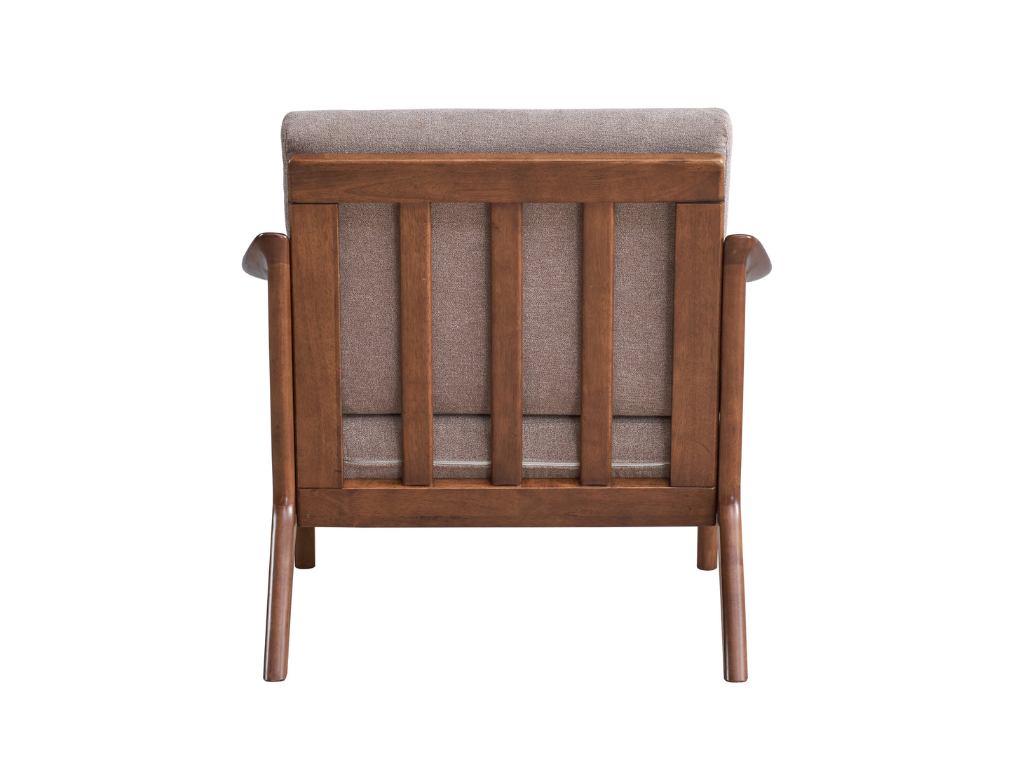 ACME Lide Accent Chair, Light Brown Fabric & Brown Finish AC02378