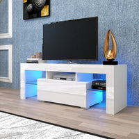 Entertainment TV Stand, Large TV Stand TV Base Stand with LED Light TV Cabinet.