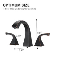 2-Handle Bathroom Sink Faucet with Drain, Oil Rubbed Bronze