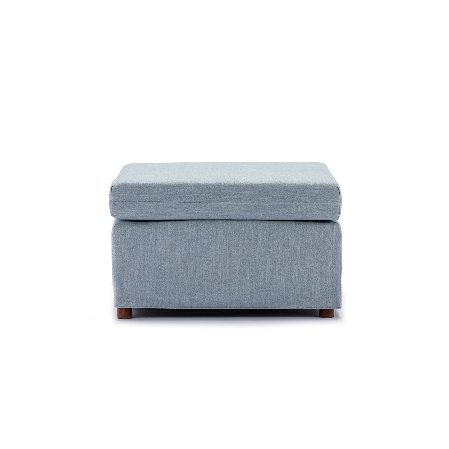 4 Seat Module Sectional Sofa Couch With 2 Ottoman,Seat Cushion and Back Cushion Removable and Washable,Light Blue