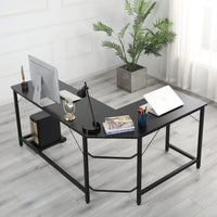 High quality safe and environmentally friendly office home school Black L-shaped corner desk