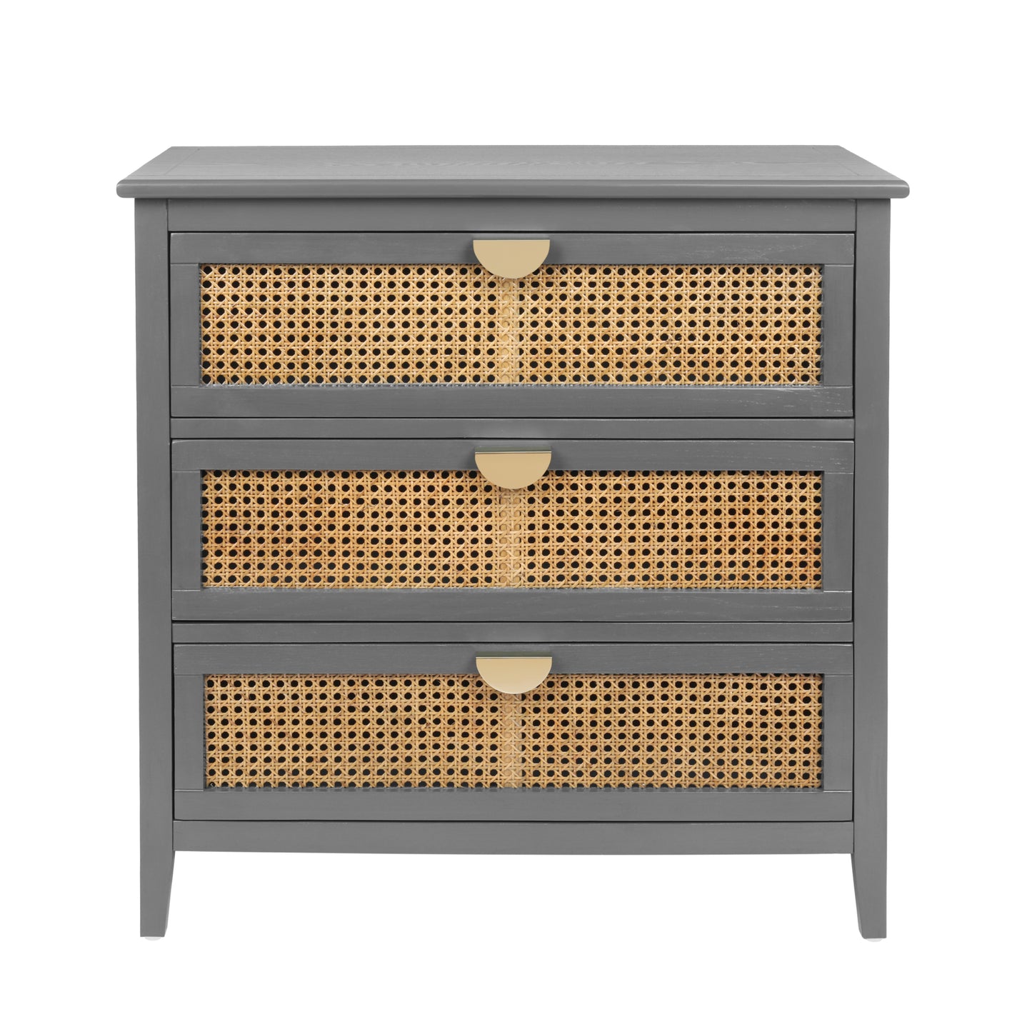 3 Drawer Cabinet,Natural rattan,American Furniture,Suitable for bedroom, living room, study