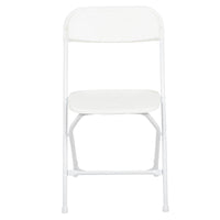 Hercules™ Series Plastic Folding Chair - White - 650LB Weight Capacity Comfortable Event Chair - Lightweight Folding Chair -