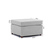 2 Seat Module Sectional Sofa Couch With 2 Ottoman,Seat Cushion and Back Cushion Removable and Washable,Light Grey