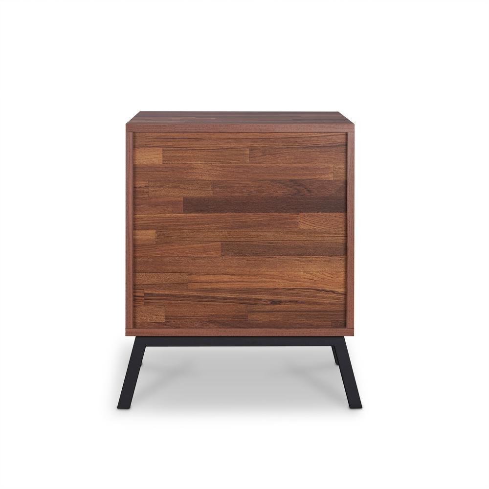 ACME Karine End Table in Walnut & Black 80622