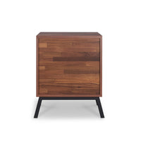 ACME Karine End Table in Walnut & Black 80622