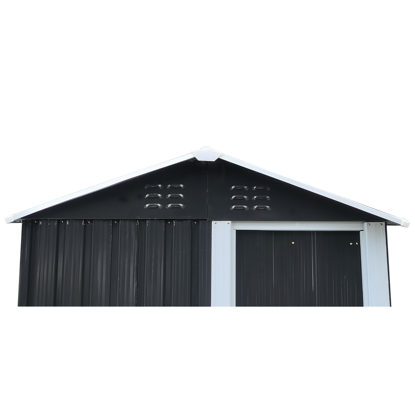 XWT009 Metal storage shed (3*5ft) outdoor black and white backyard storing tools