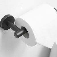 Single Post Toilet Paper Holder Wall Mounted in Matte Black