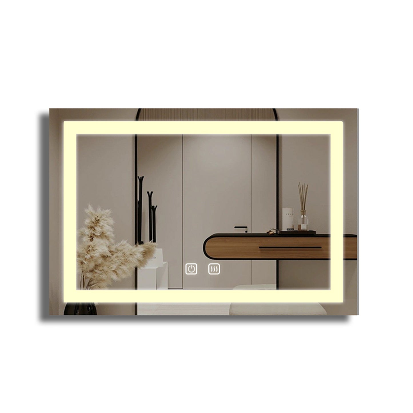 Bathroom Vanity LED Lighted Mirror-(Horizontal/Vertical with double bond)-36*28in