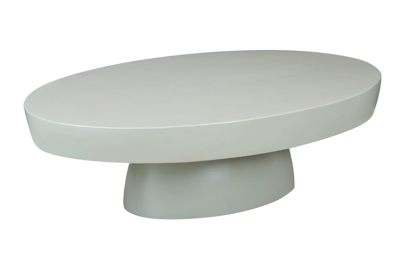 Premium Oval White Wooden Coffee Table