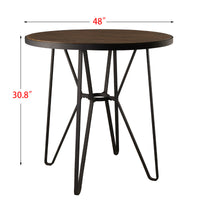 48" Round Dining Table with Iron Legs