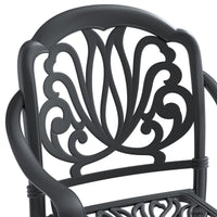 5-Piece Set Of Cast Aluminum Patio Furniture  With Black Frame and  Seat Cushions In Random Colors