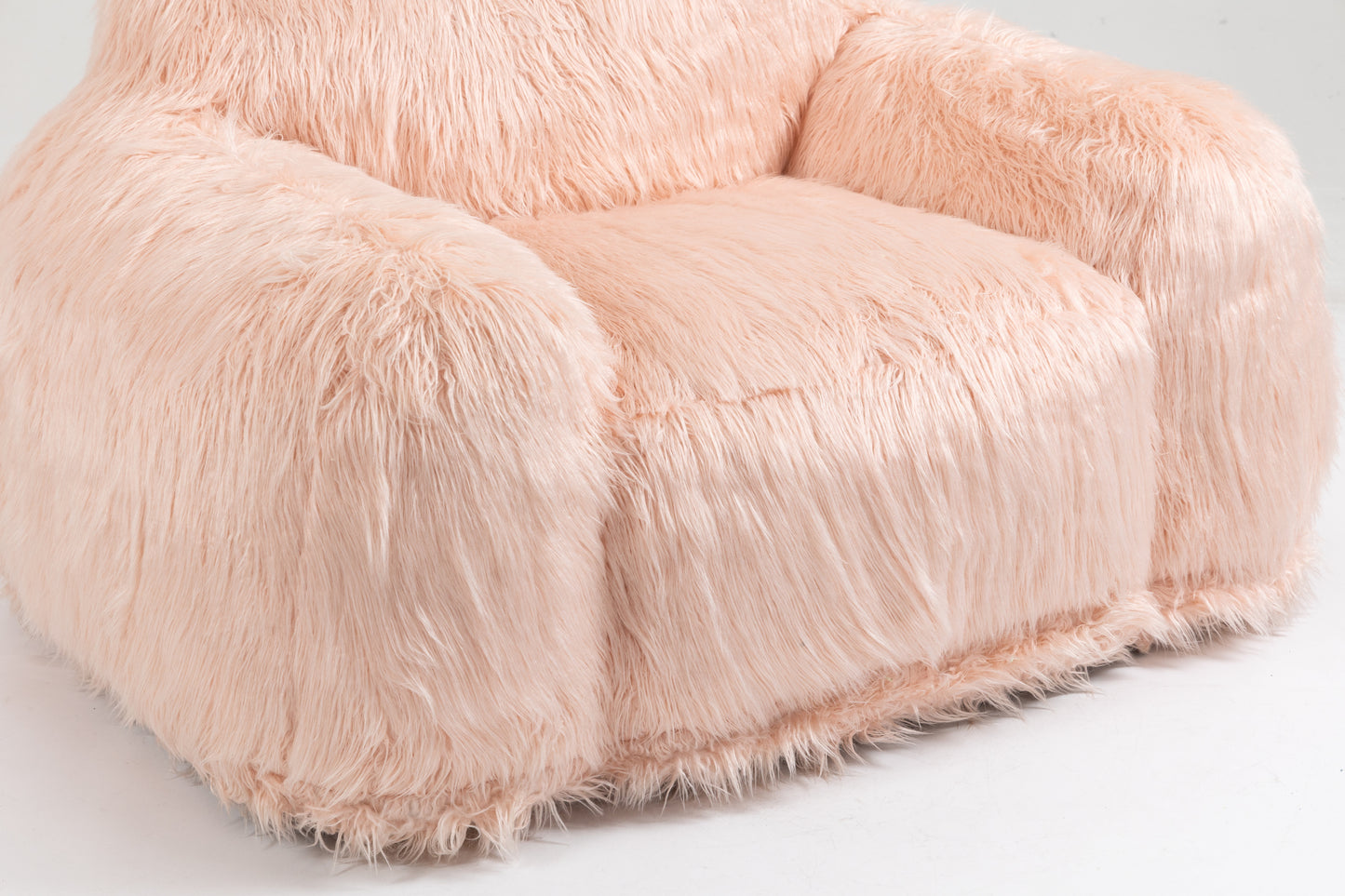 Bean bag chair lazy long hair sofa bean bag chair adult, teen high density foam filled modern focus chair comfortable living room, bedroom chair