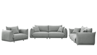 3-seater + 2-seater + 1-seater combination sofa Modern Couch for Living Room Sofa,Solid Wood Frame and Stable Metal Legs, 5 Pillows, Sofa Furniture for Apartment