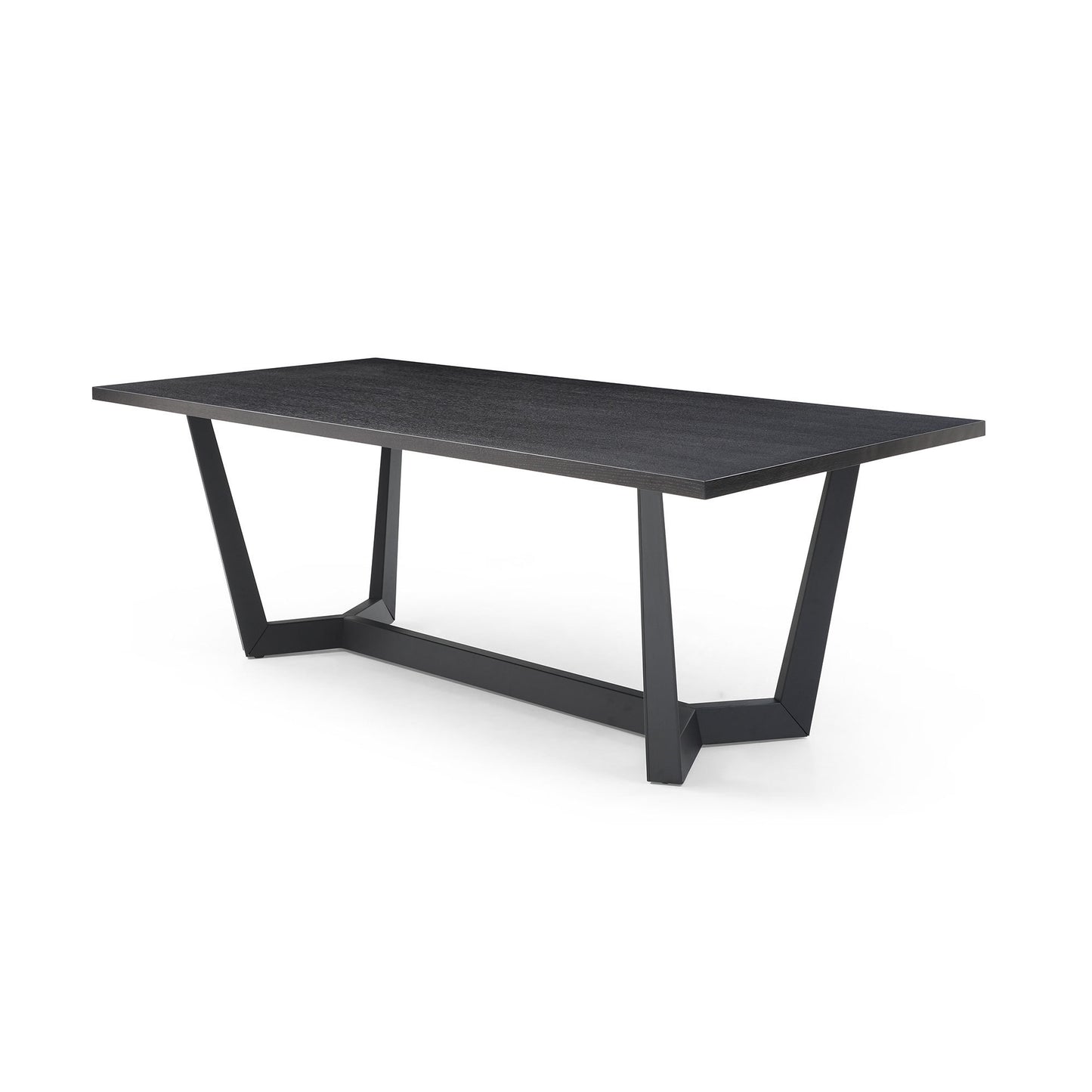 Rectangular MDF Dining Table Mid Century Modern  for Dining Room Balcony Cafe Bar Conference Matt black