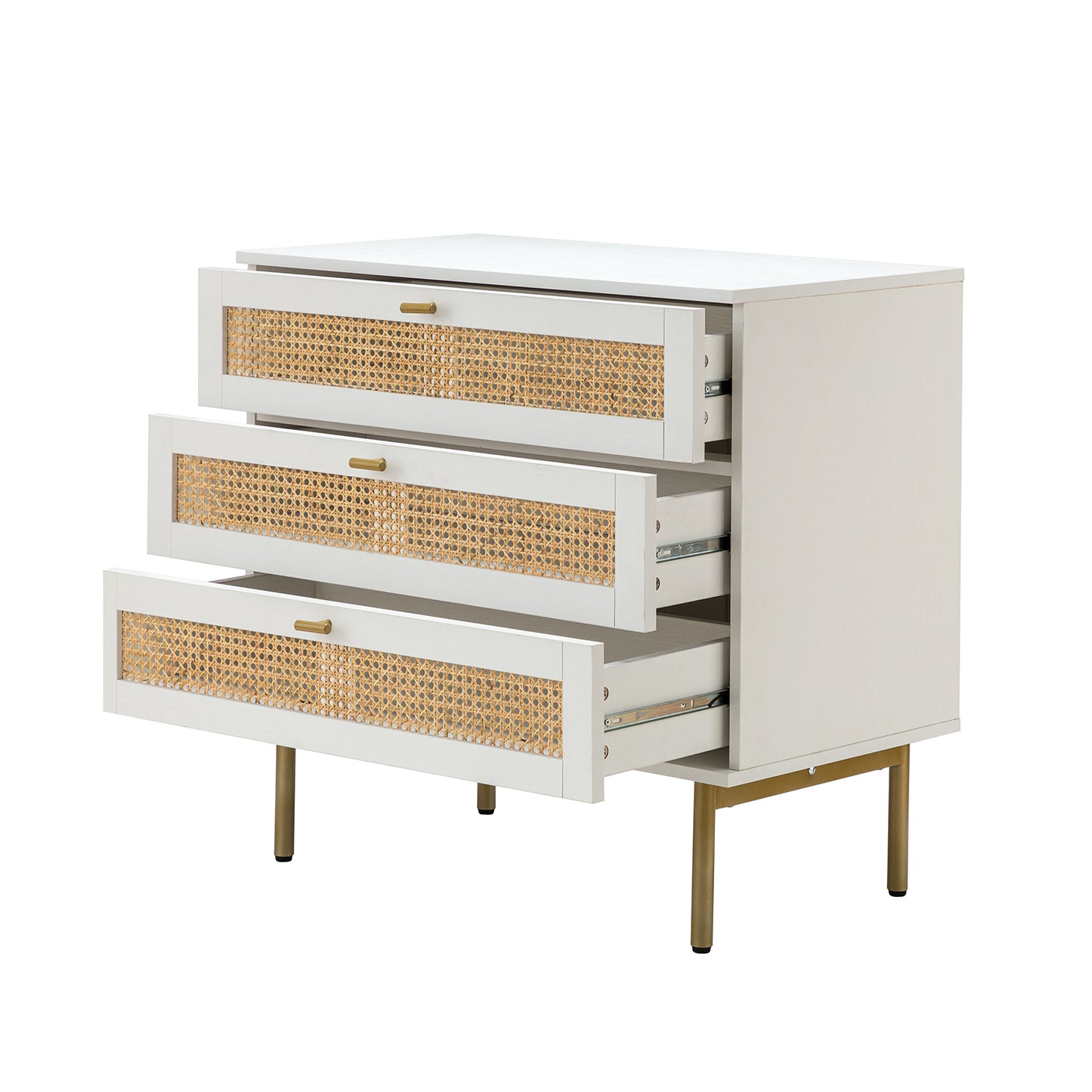 Terus Tall 3-Drawer Bachelor Chest White