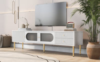 TV Stand for TVs up to 80'', Entertainment Center with Multifunctional Storage Space, TV Cabinet with 2 Drawers, Media Console for Living Room, Bedroom