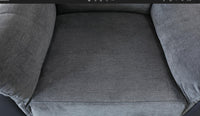 Chris 3 Seater Fixed Sofa Black/Grey