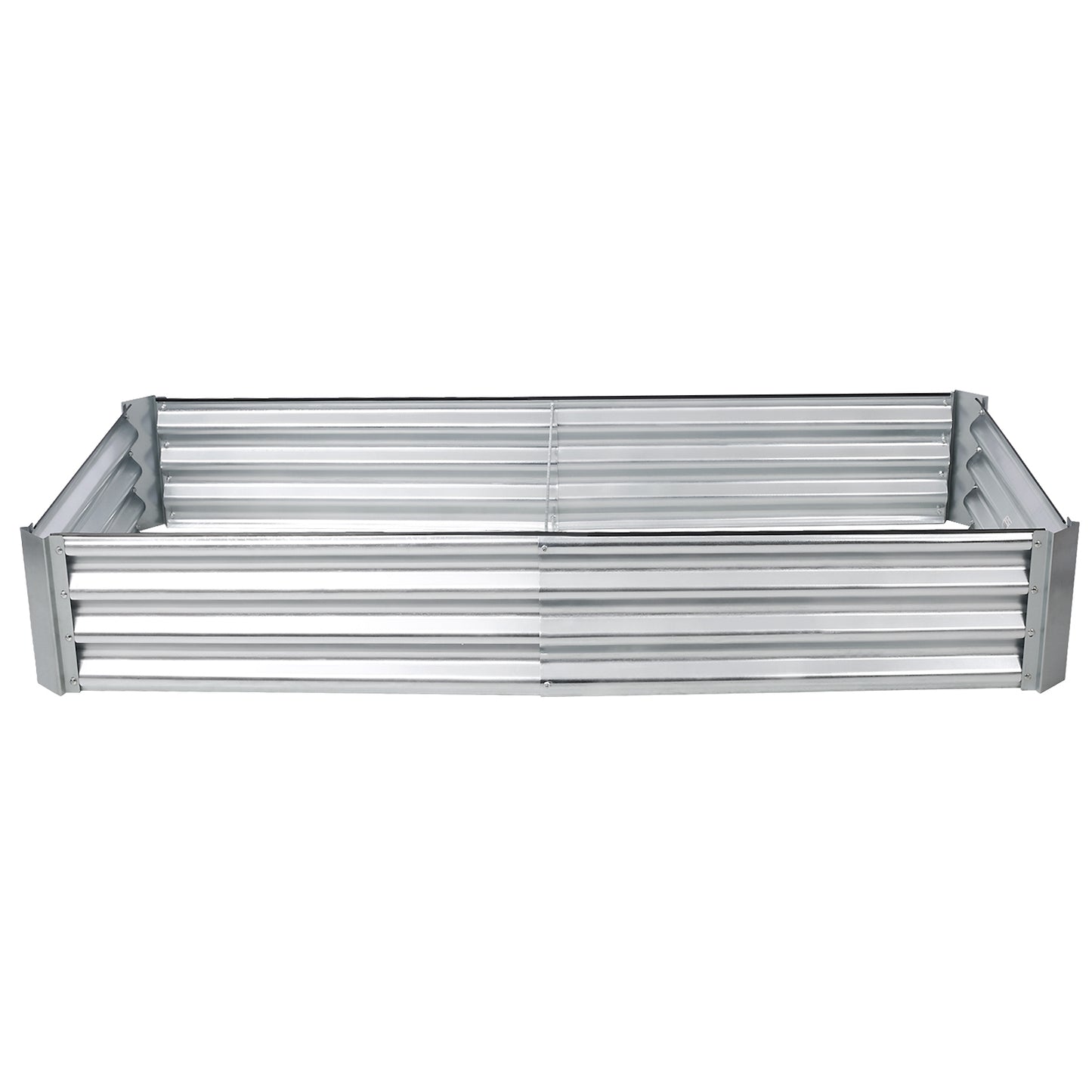 Galvanized Planter Bed,Galvanized Raised Garden Bed Kit, Galvanized Planter Raised Garden Boxes Outdoor, Square Large Metal Raised Garden Beds for Vegetables,6*3*1ft 2pcs