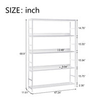 [VIDEO] 5-Tier Home Office Bookcase Open Bookshelf Storage Large 5 Shelf Bookshelf Furniture with Metal Frame, Brown