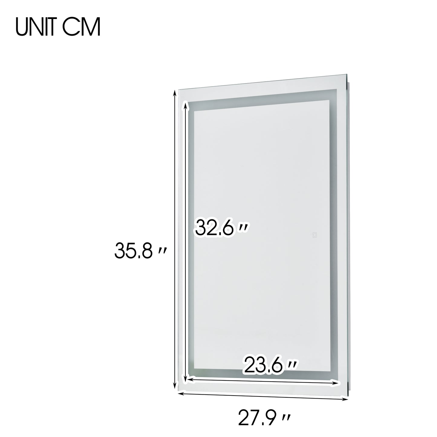 Bathroom Vanity LED Lighted Mirror-(Horizontal/Vertical)-36*28in